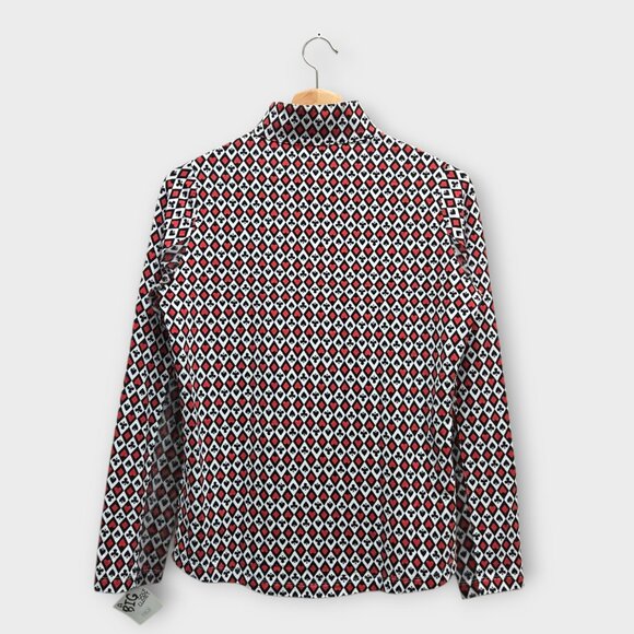 IBKUL Golf Women's Polo Shirt Playing Card Suits Print (Red/Black) - Small - Picture 2 of 2